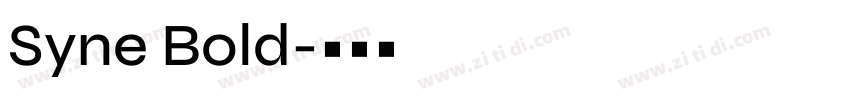 Syne Bold字体转换